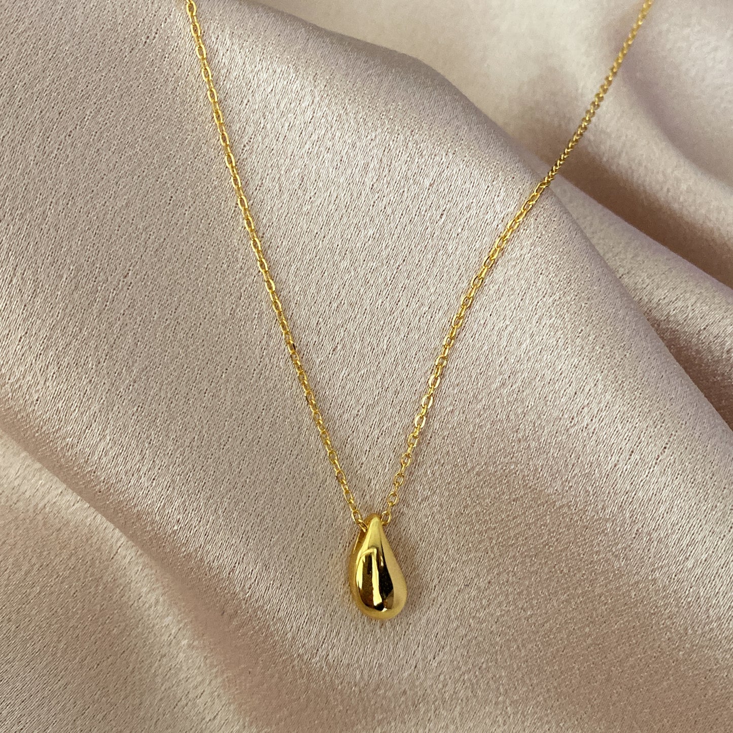 Teardrop 925 Silver Pendant Necklace