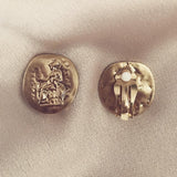 Button Clip On Earrings