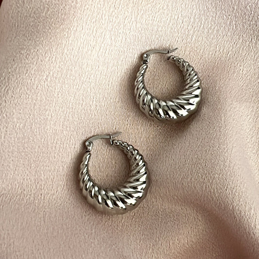 Emanuela Stainless Steel Hoops