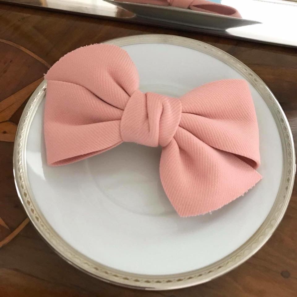 Pink Bow Hair Barrette