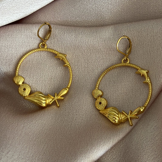 Seaside Hoop Earrings