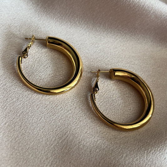 Lena Stainless Steel Hoops