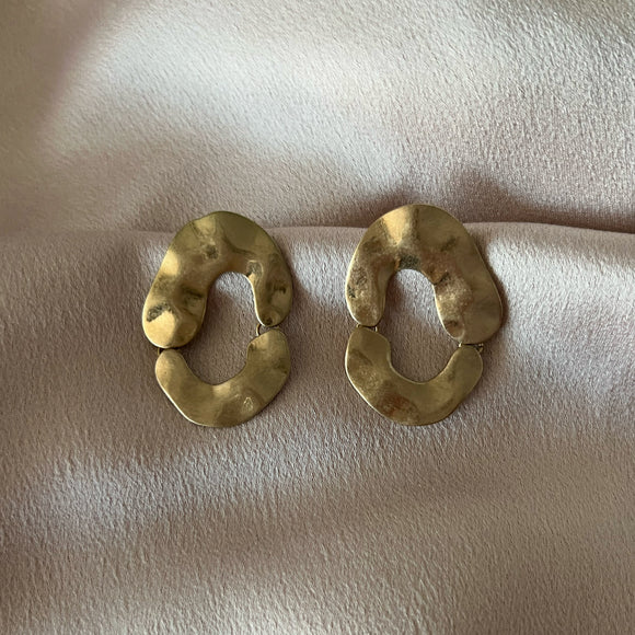 Hammered Gold Earrings