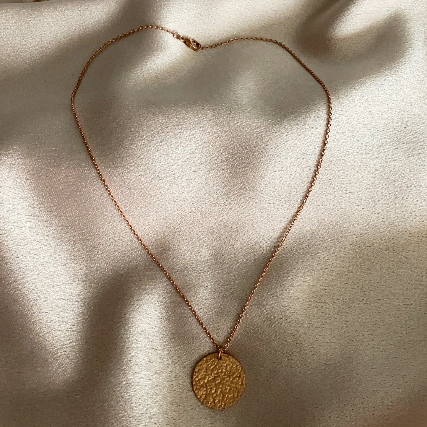 Handcrafted Hammered Coin Pendant Necklace