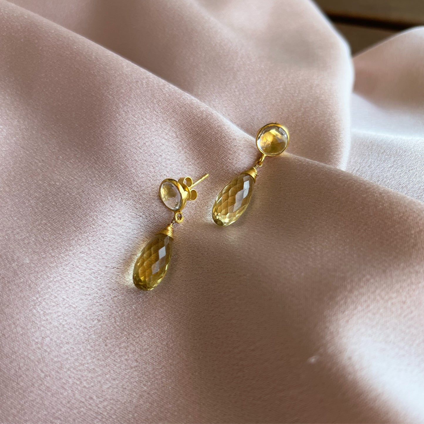 Lemon Topaz Drop Earrings