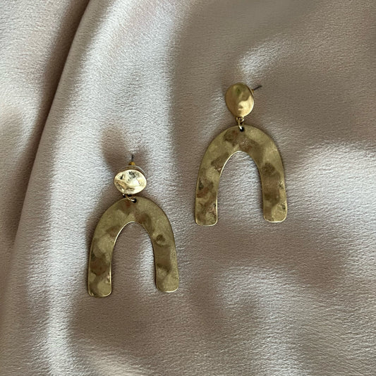 Hammered Gold Earrings