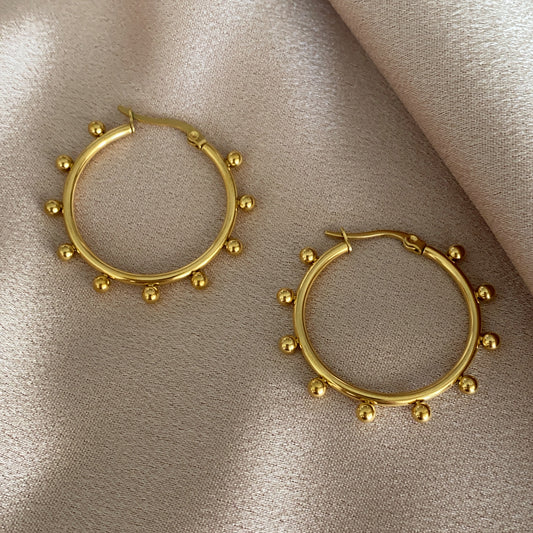 Janine Stainless Steel Hoops