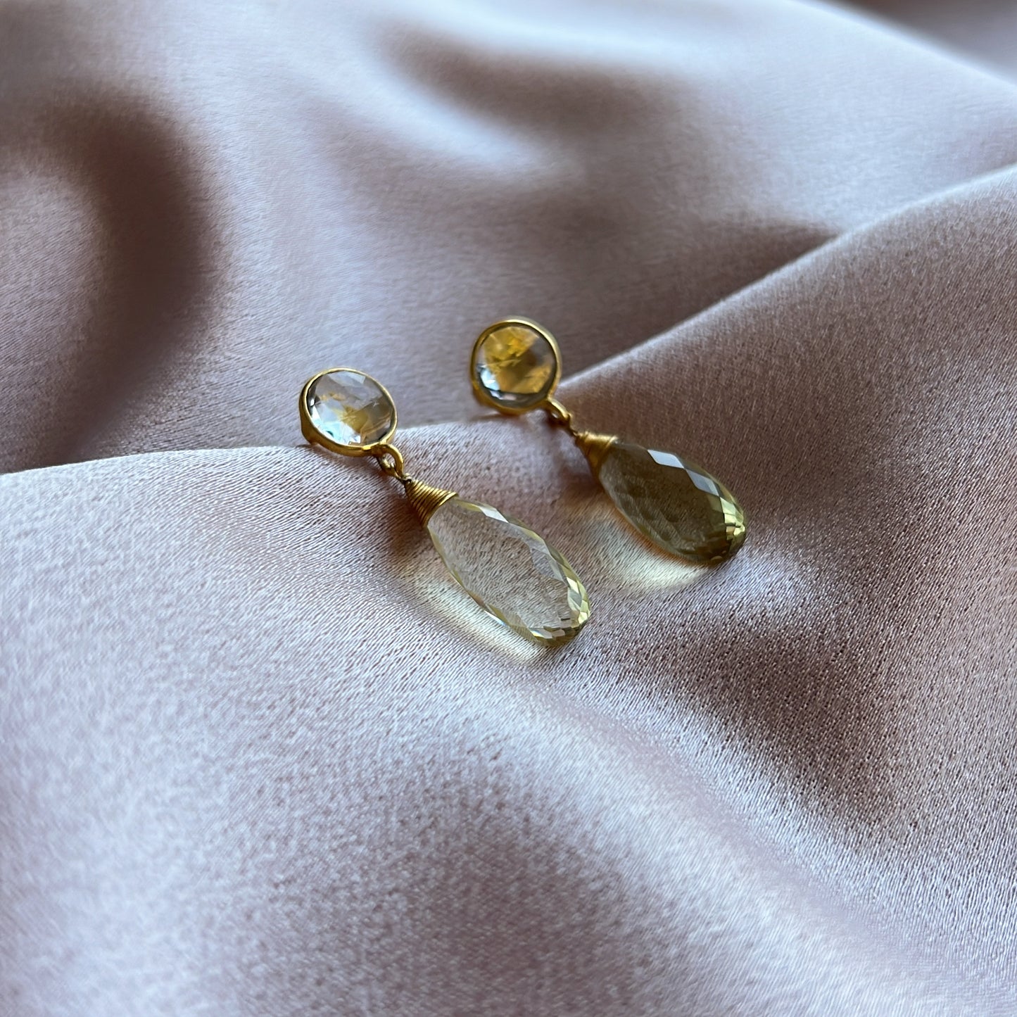 Lemon Topaz Drop Earrings