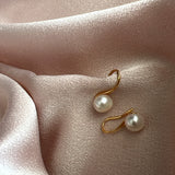 Christie Stainless Steel Pearl Earrings