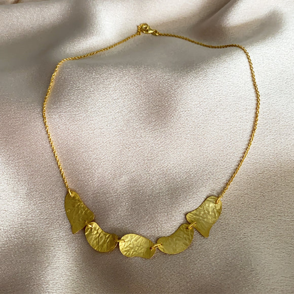 Handcrafted Hammered Petals Necklace