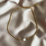 Melanie Stainless Steel Pearl Necklace