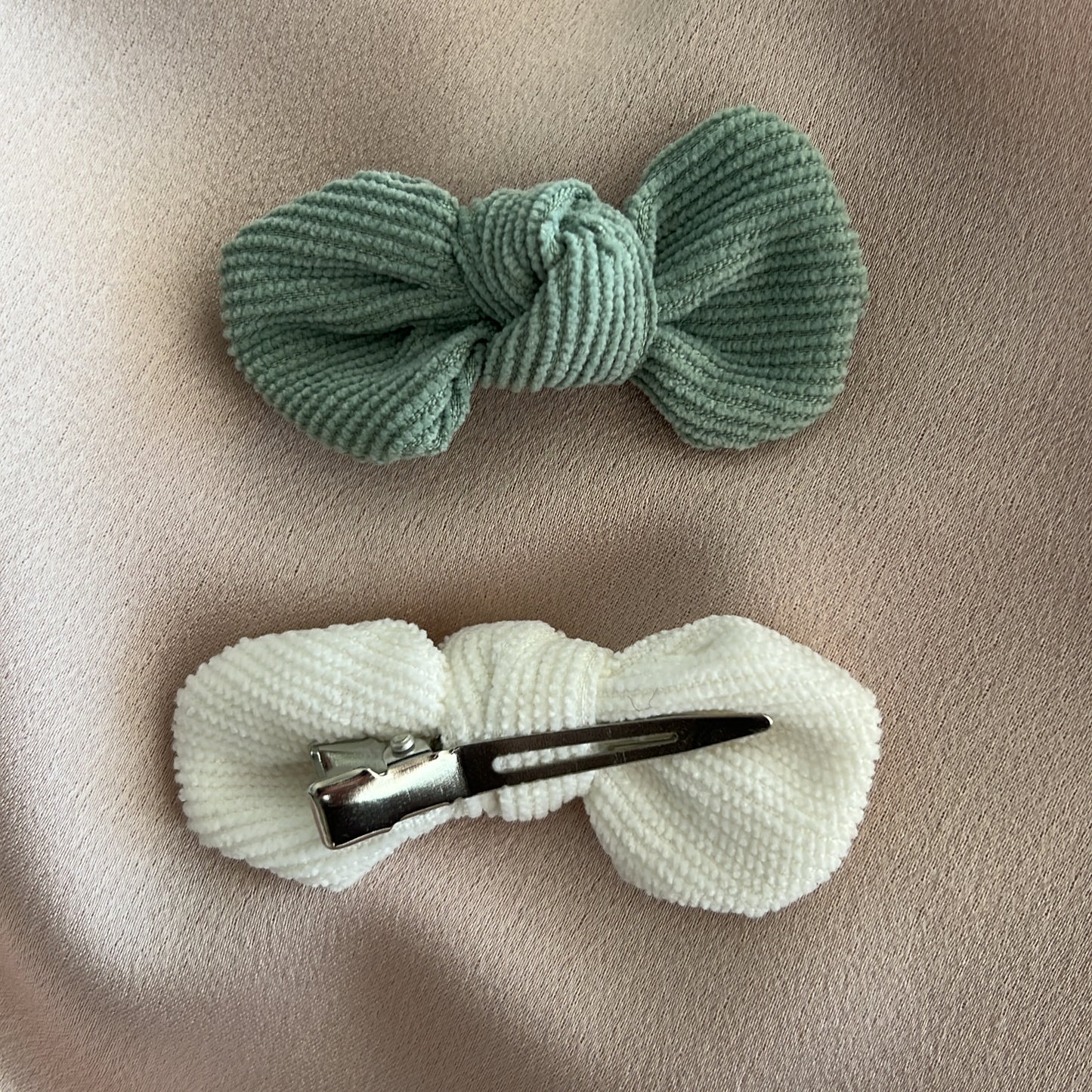 Molly Cord Bow Hair Clips