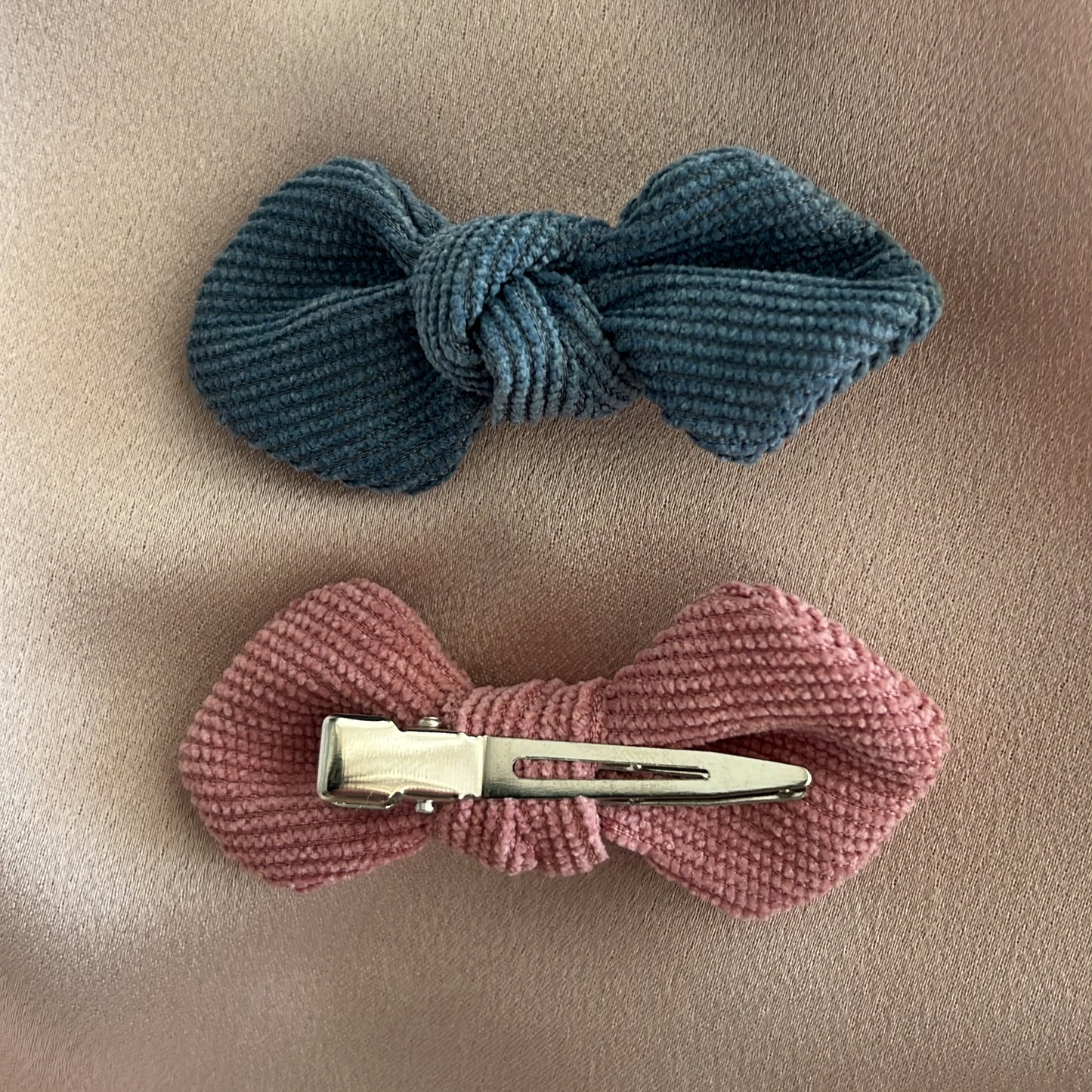 Molly Cord Bow Hair Clips