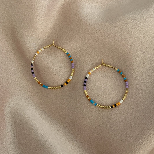 Mika Beaded Hoops