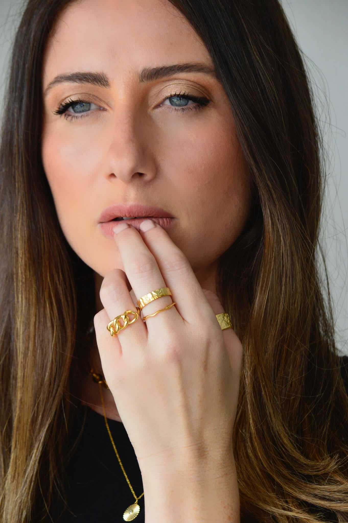 Hammered Gold Rings